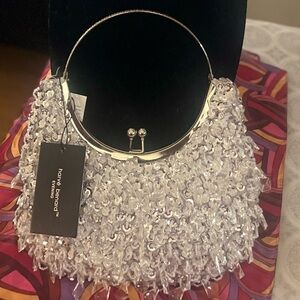 Harve Benard Silver Beaded Wristlet